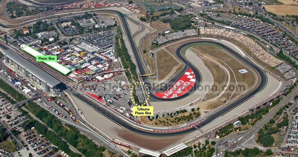 Vista aerea de los Pisos Box y la tribuna Piso Box